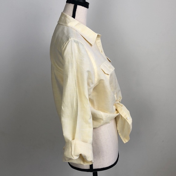 Chaps Linen Blend Button Down Sz M - Picture 7 of 16